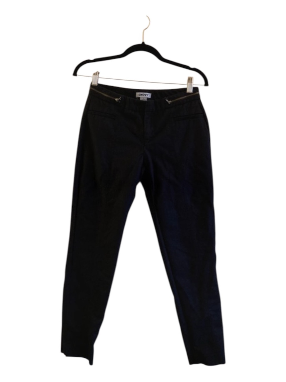 Dkny 0 Pulp Fiction Edgy Contemporary Trinity Zip Black Catwoman Tech Trousers